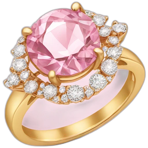 Pink diamond ring emoji