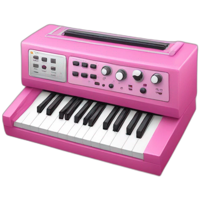pink mini synthesizer  emoji