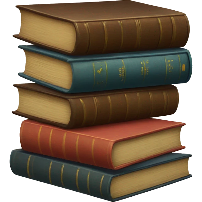 Vintage book stack emoji