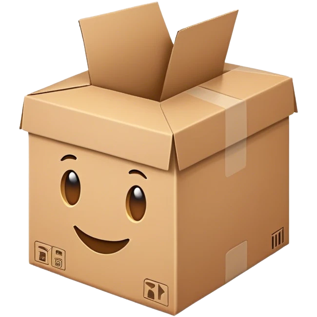 cardboard shipping box emoji