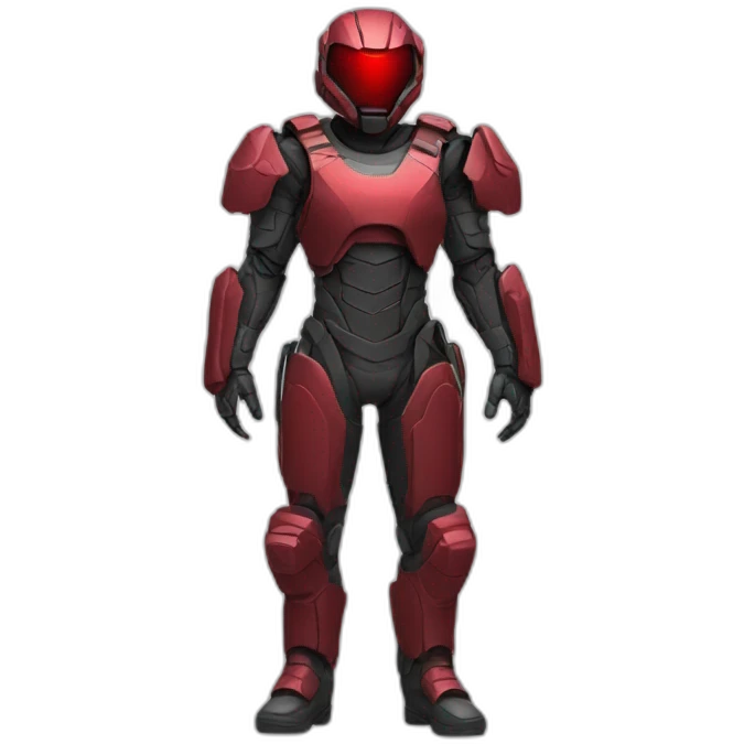futuristic Autonomous Combat armored colored crimson pants emoji