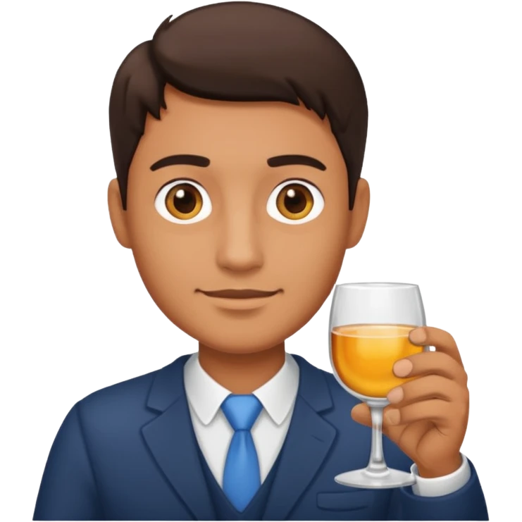 Man with glass emoji