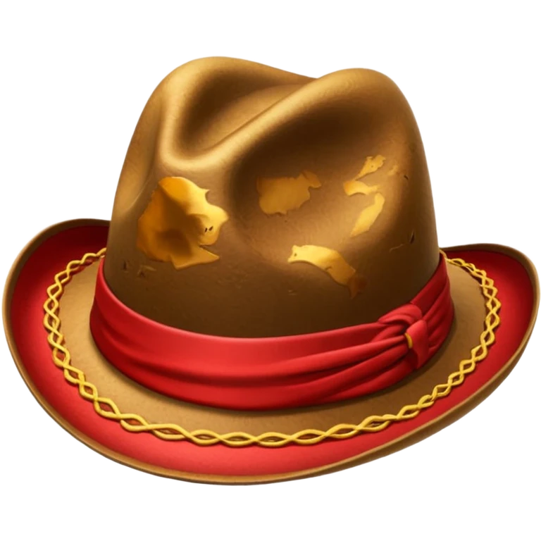 solo un sombrerito de explorador con detalles en rojo emoji