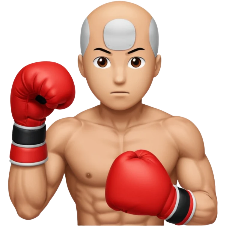Saitama red hand punch with boxing glove emoji