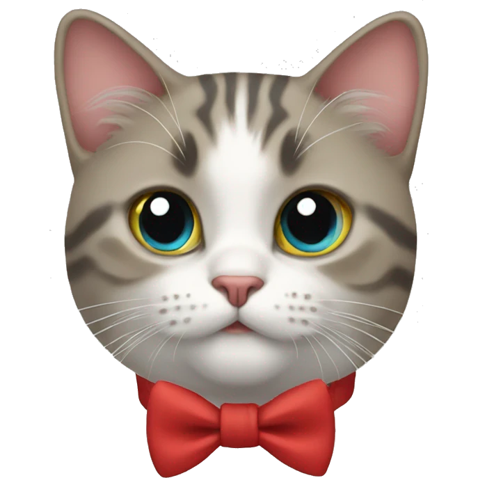 Cat with a bow tie emoji