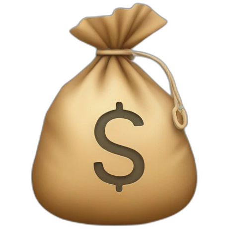 Money bag with letter ₸ in the center of the bag emoji