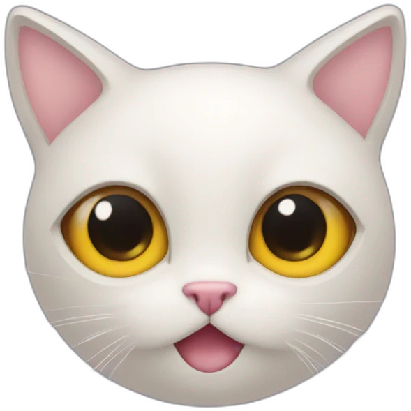 Chat avec des coeur dans les yeux emoji