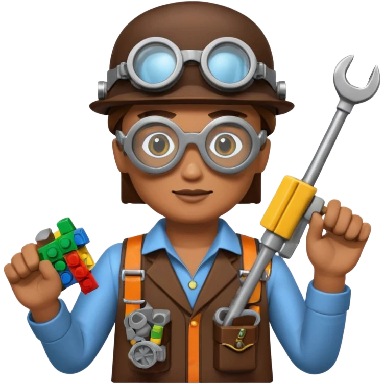 Steampunk Inventor lego emoji