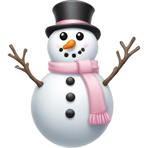 Light pink snowman emoji