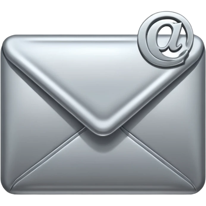 email emoji in black and white emoji