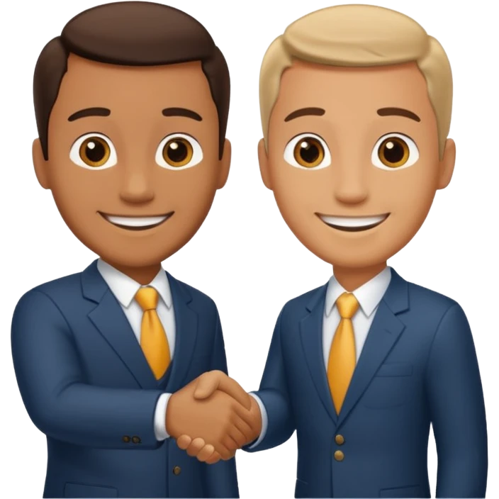 Two businessmen shaking hands emoji