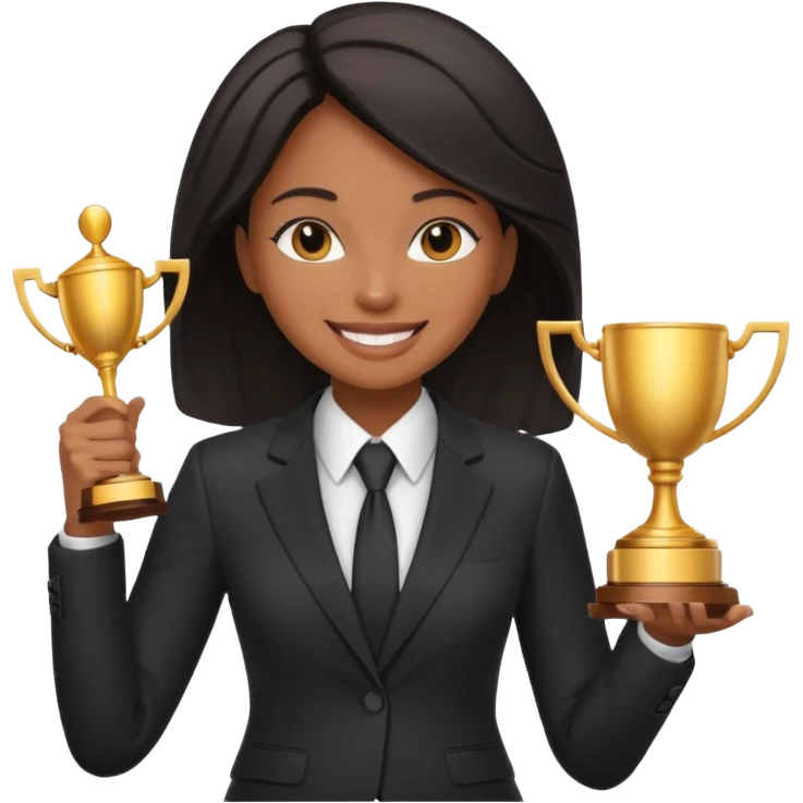 generate an emoji for this phrase, Start strong to earn trust and be noticed. End strong to be remembered. make it a black female emoji