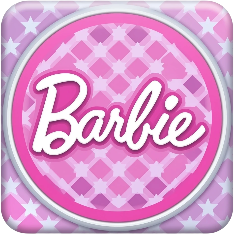 pink purple birthday invitation letter inspired by Barbie colour palette emoji