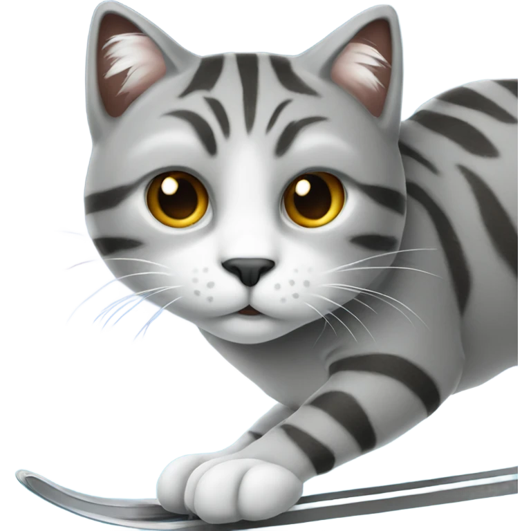Ice skating cat emoji