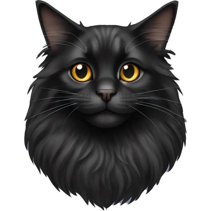 Black Maine Coon emoji