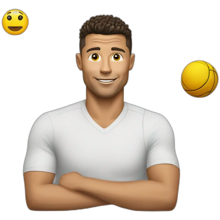 Chat sur la tête de Ronaldo emoji