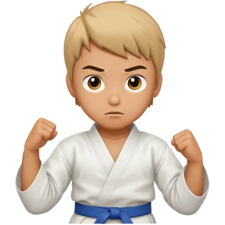 Un niño con karategui emoji