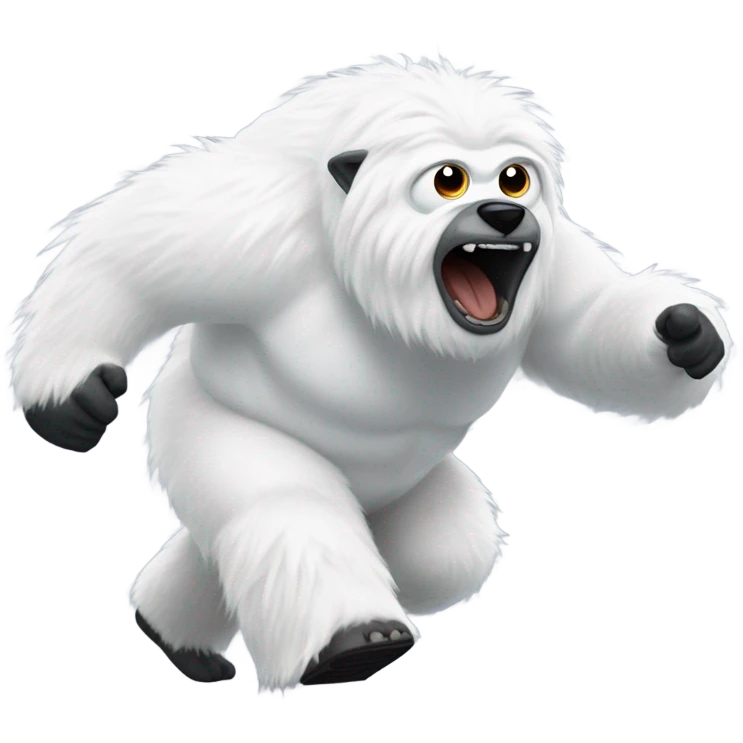 Hoth wampa on a parkrun  emoji