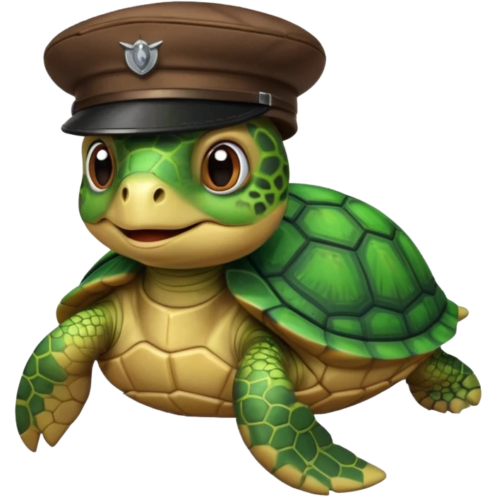 A shitty turtle on an airplane emoji