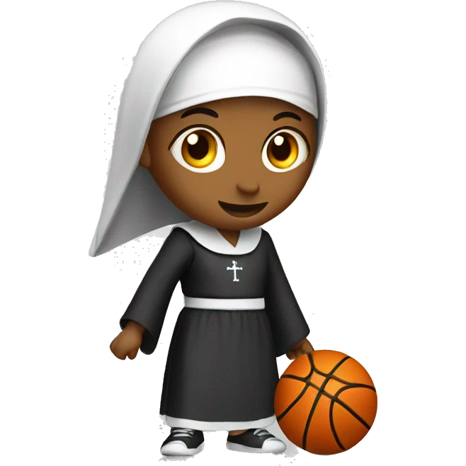 nun playing basketball emoji