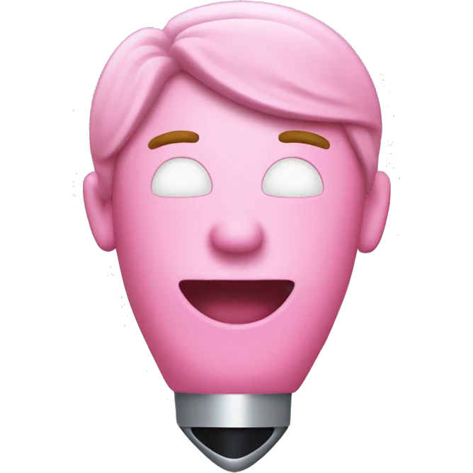 Un tampón rosa emoji