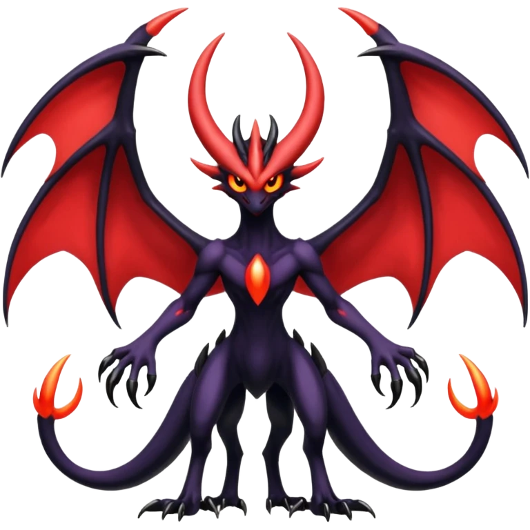 Evil Yveltal-Lunala-Fakémon-hybrid-creature (full body)  emoji