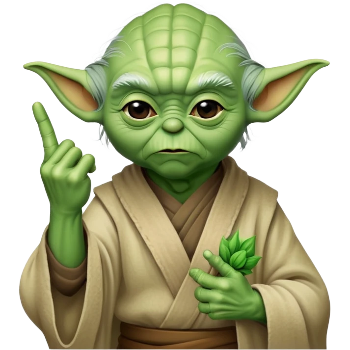 yoda middle finger emoji