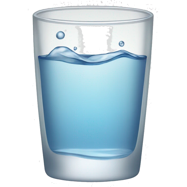 glass of water tilt emoji