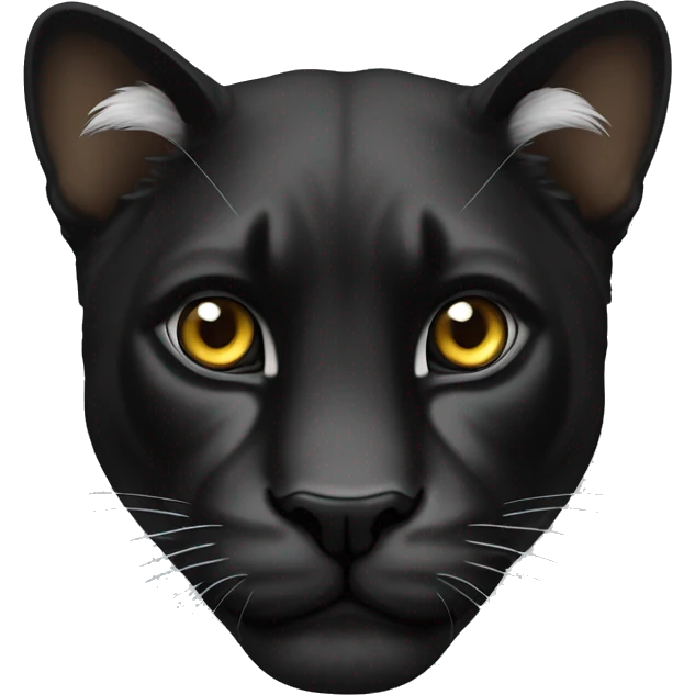 Animal pantera negra rugindo com olhos roxos emoji