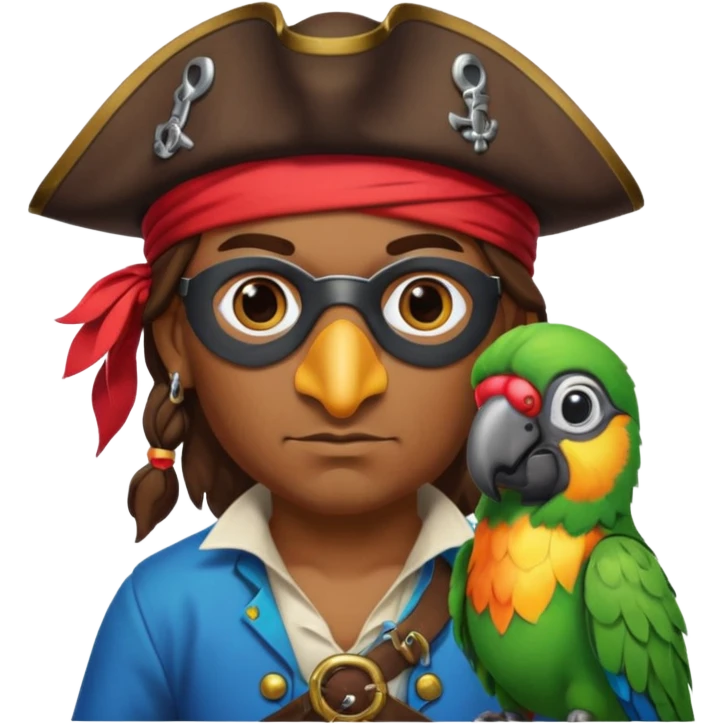 pirate and parrot emoji