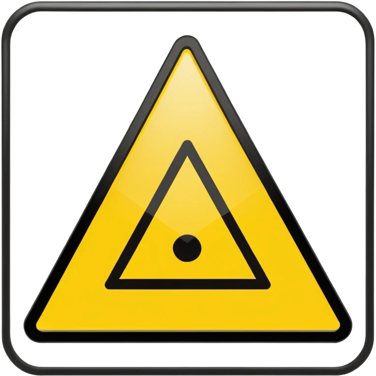 Caution Sign – yellow triangle, Subway Sign. emoji