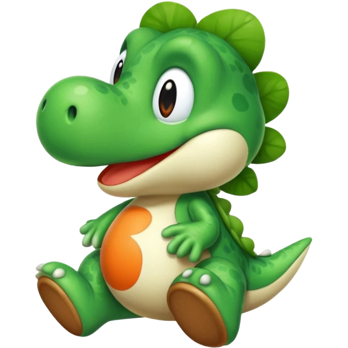 Quiero un emoji de Yoshi el dinosaurio de Mario Bros emoji