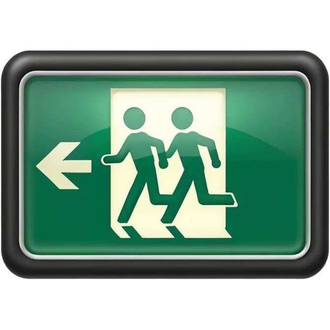 Emergency Exit Sign emoji
