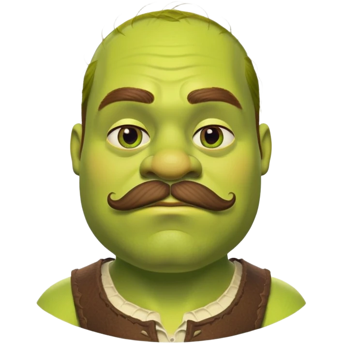 Шрек с усами emoji