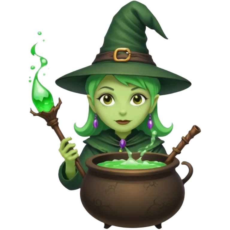 green witch cooking potion emoji