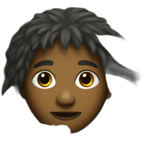 Aborigine hiding in the bushes emoji
