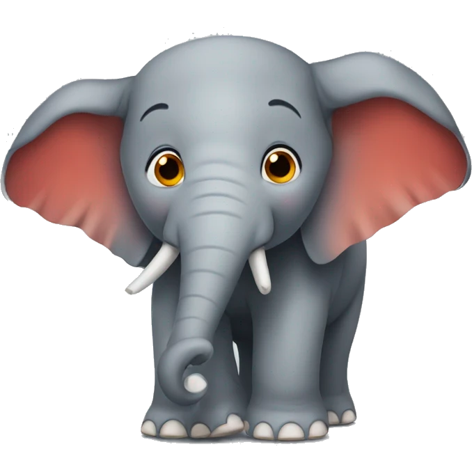 elephant with red hair  emoji