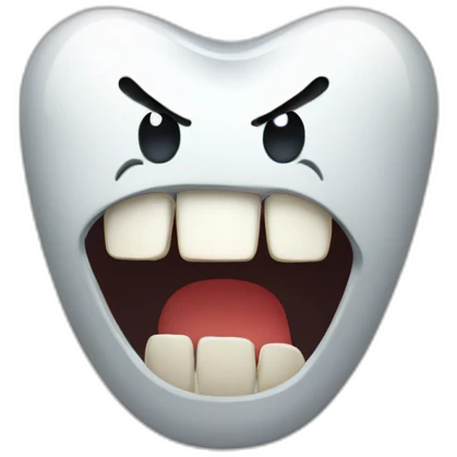 Angry tooth  emoji