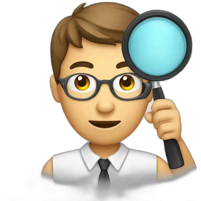 person with magnifying glass emoji