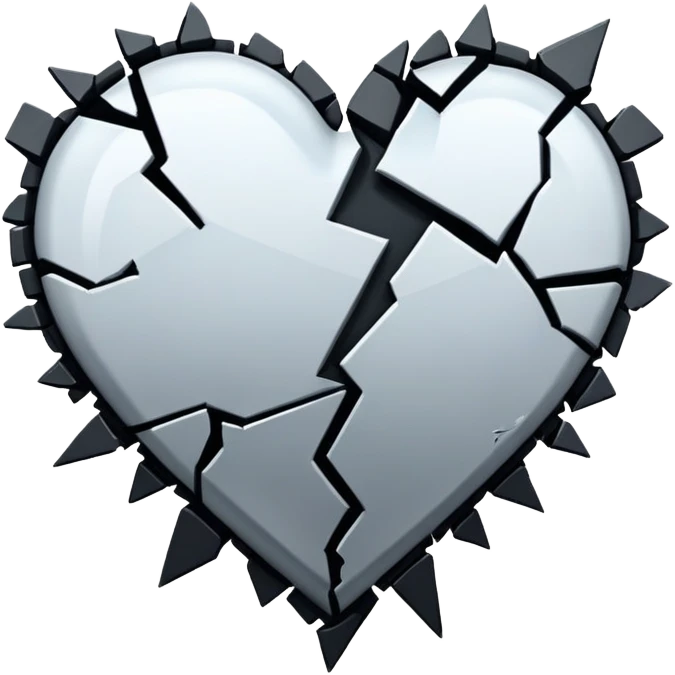 Broken heart black emoji