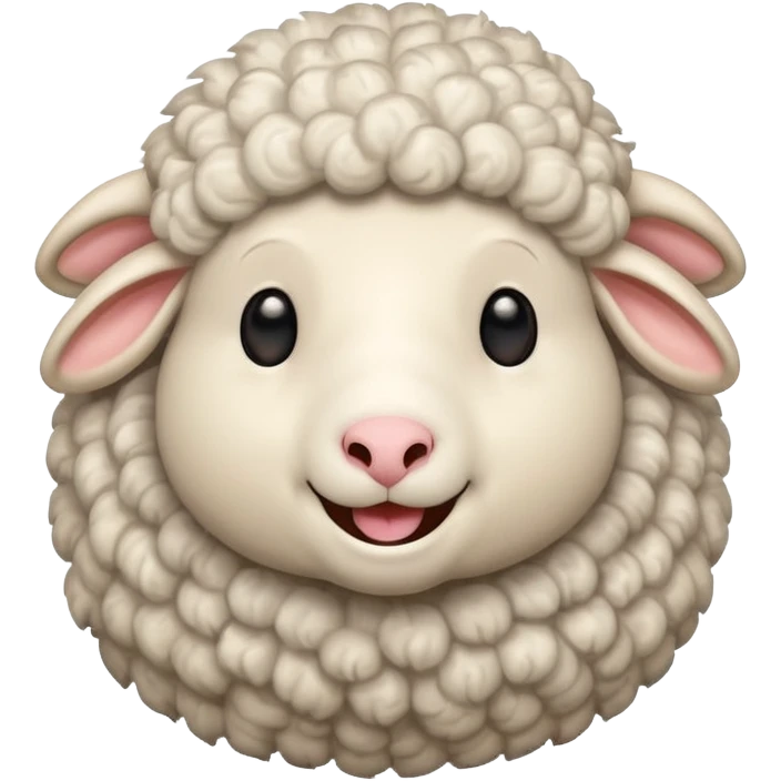 Sheep smiling  emoji