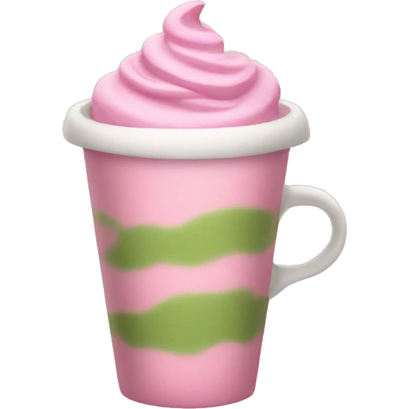 Pink matcha latte  emoji