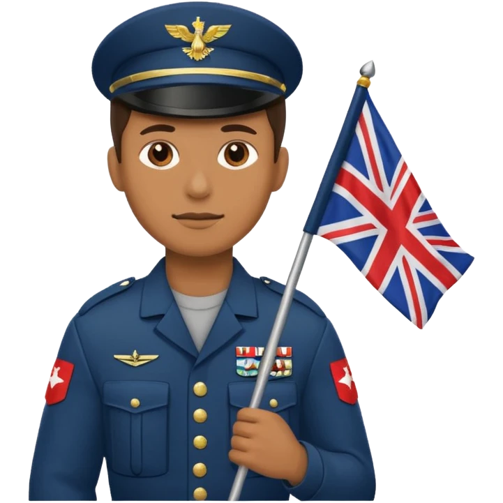 souldier caryying flag emoji