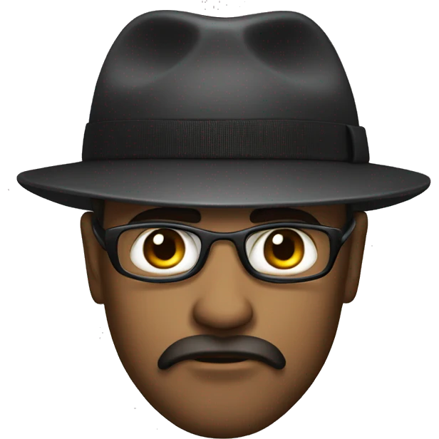 photorealistic serious spy emoji