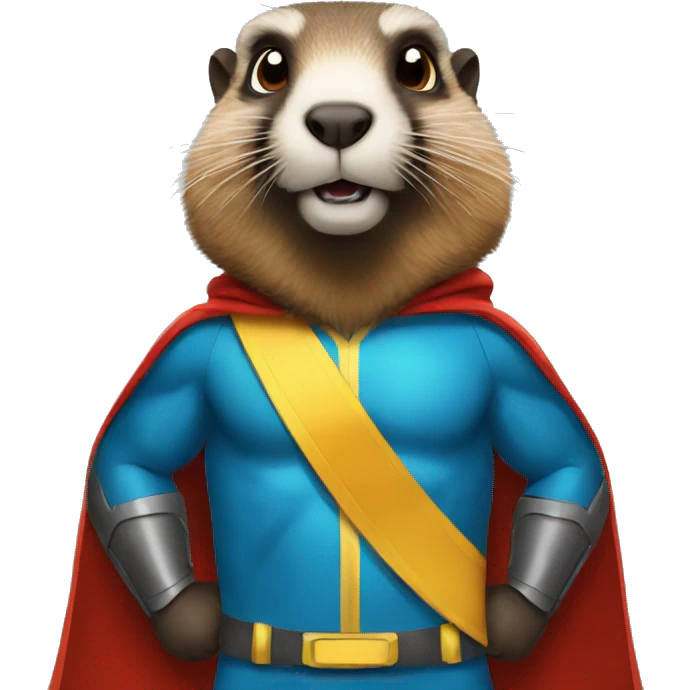 marmot as superhero emoji