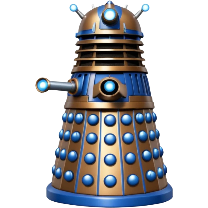 dalek silver, blue and bronze emoji