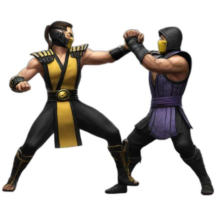 mortal kombat 2 battle between two people emoji