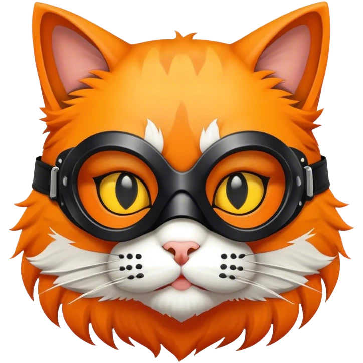 Cat with hazard mask emoji