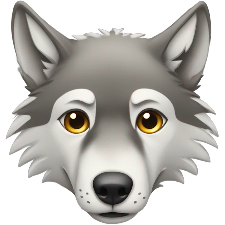 Wolf sniffing emoji