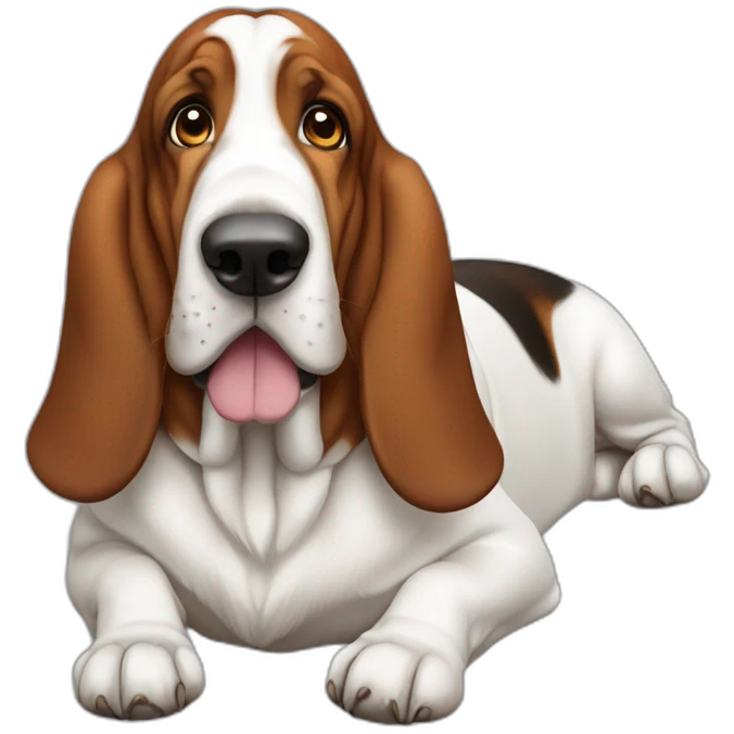 basset houd laying down emoji